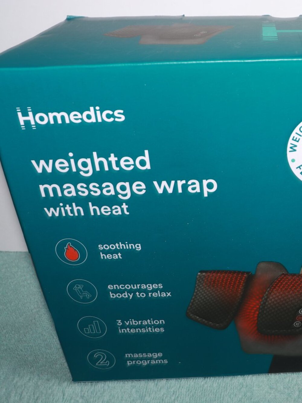 New HoMedics Weighted  Massage Wrap with Soothing Heat